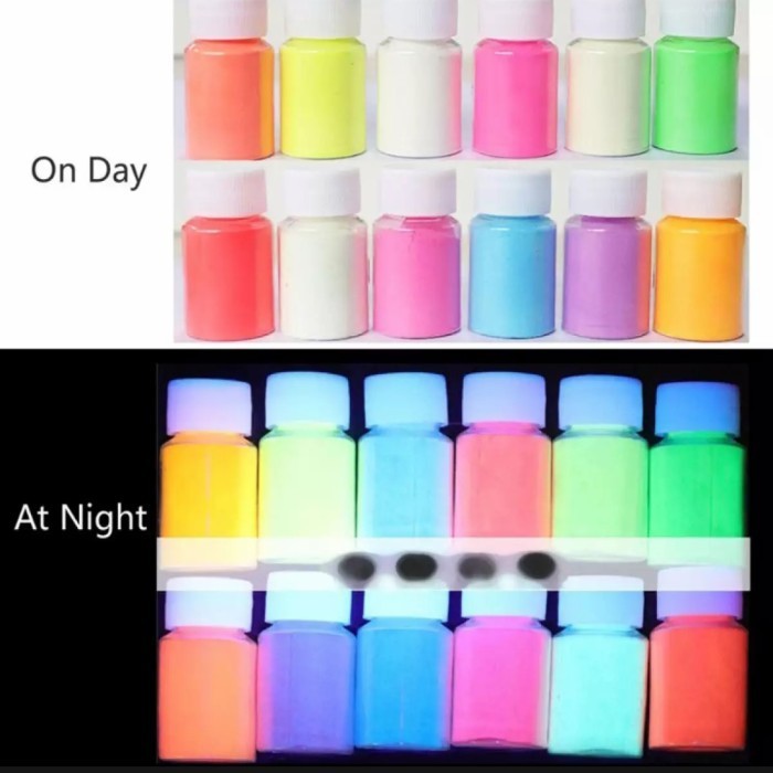 

Pewarna bubuk neon glow in the dark resin menyala slime bathbom lilin - Orange yellow