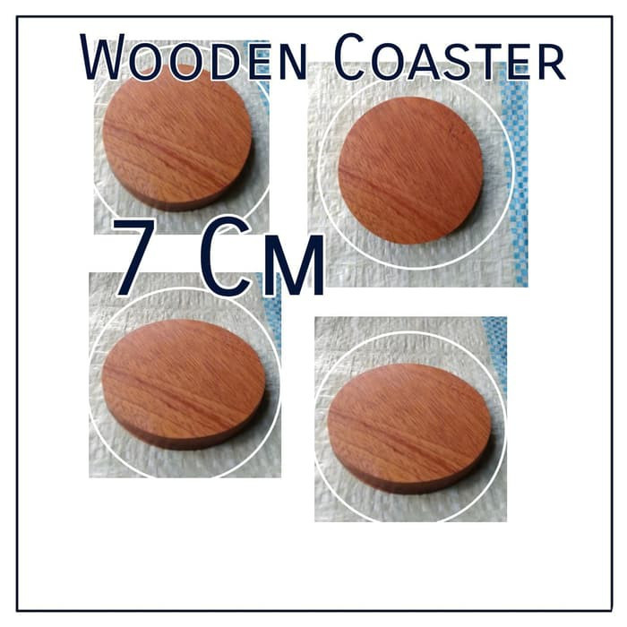 Wooden Coaster 7 cm Tatakan gelas cangkir kopi teh Tatakan kayu unik | wood coaster | wooden coaster