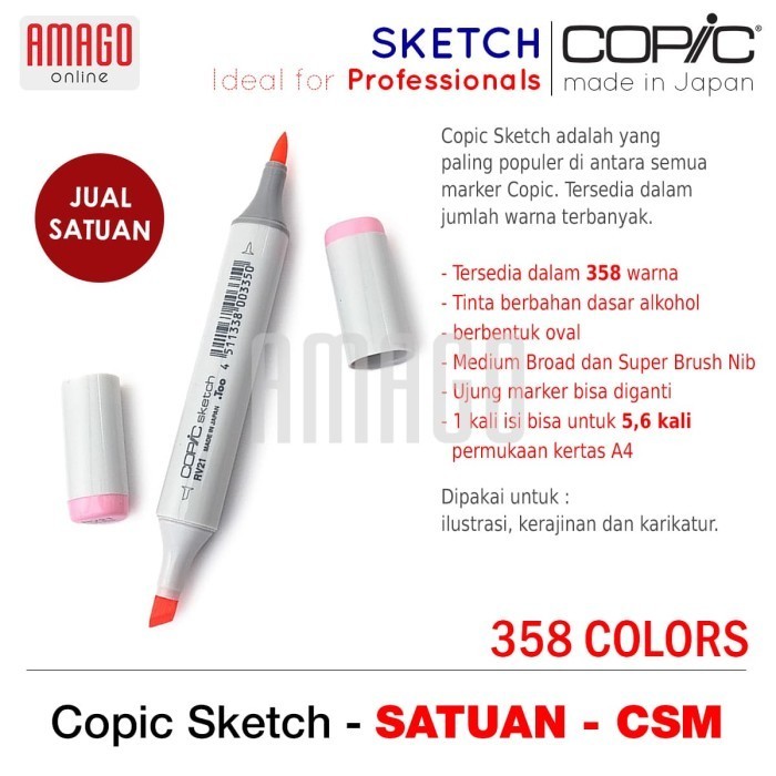 

Spidol Copic Sketch Marker Satuan - warna bisa via chat