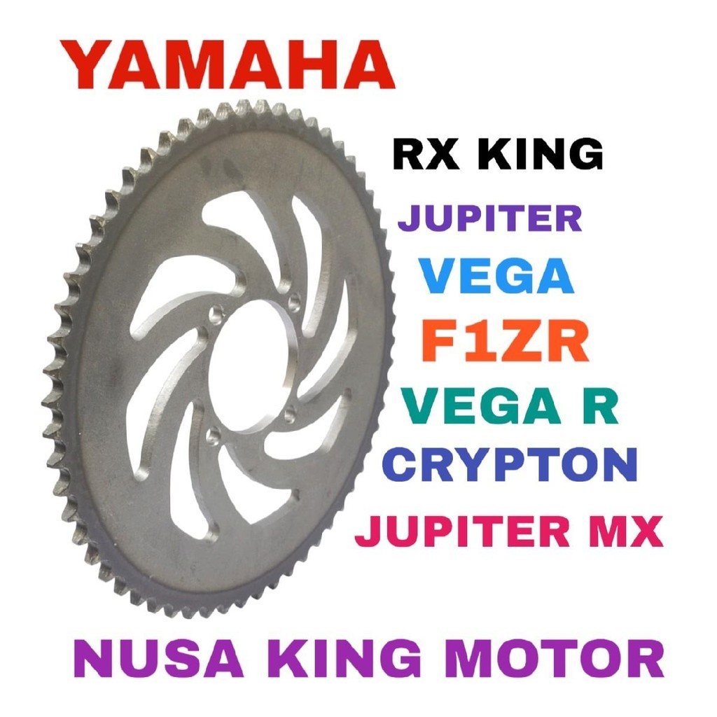 GEAR GIR BELAKANG YAMAHA 60T RX KING FORCE 1 F1ZR CRYPTON JUPITER MX VEGA