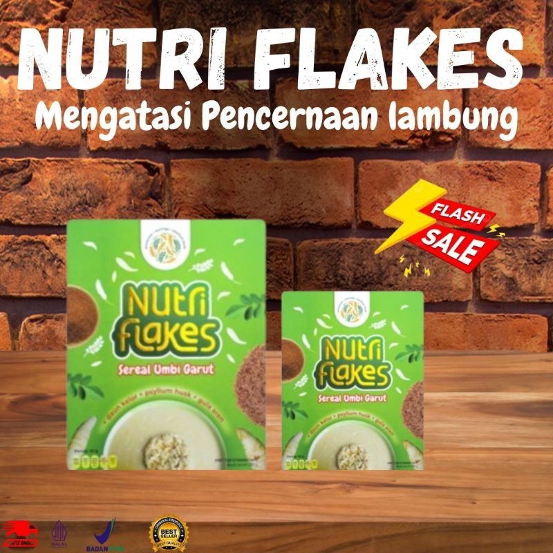 NUTRIFLAKES OBAT ASAM LAMBUNG ORI 100% ASLI Sereal Umbi Garut untuk Maag dan Gerd - Official Shop