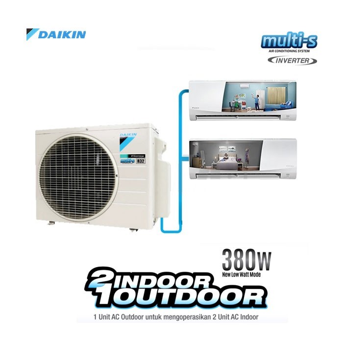 AC DAIKIN Multi S 3/4PK + 3/4PK - Daikin Multi S 2 Koneksi 2 - Daikin