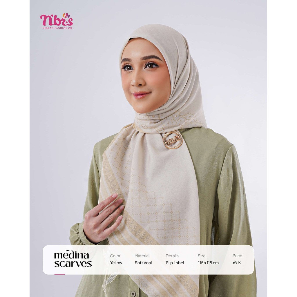 Nibras Hijab Segiempat Motif Medina Scarves