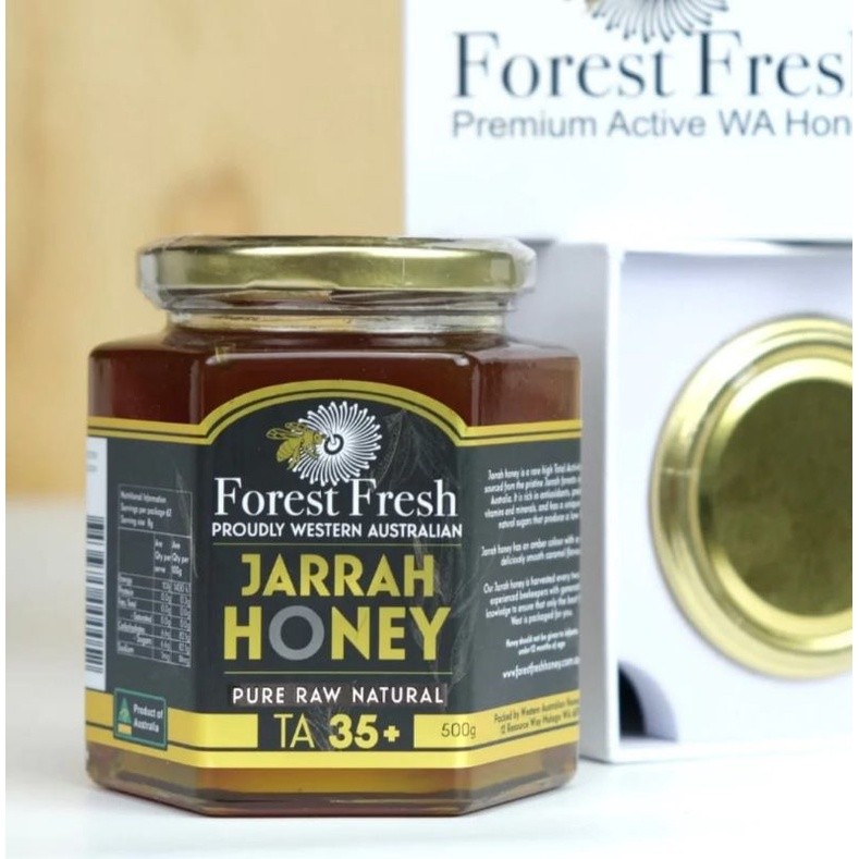 

FOREST FRESH JARRAH HONEY TA 35+, 500g, PURE, RAW, AND NATURAL . MADU HUTAN AUSTRALIA