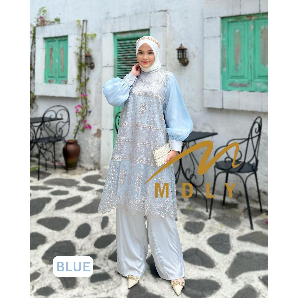 Enoora Set Mdly Gold Oneset Wanita Setelan Wanita Terbaru Setelan MDLY Setcel Wanita Setelan Rok Wan