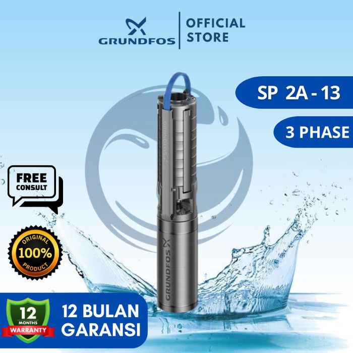 Pompa Air Sumur Dalam Submersible Grundfos SP 2A-13 + CTK 3 Phase - PUMP ONLY