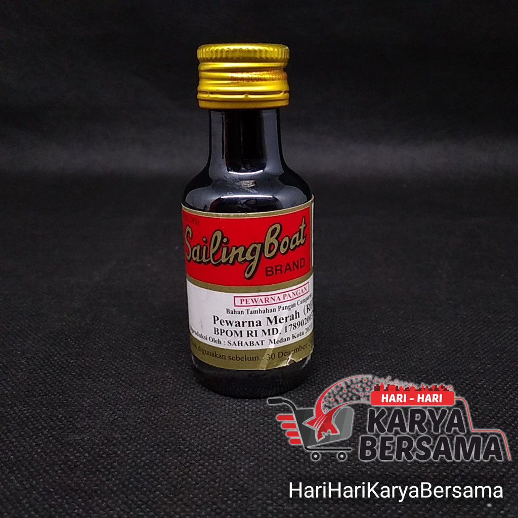 

SAILING BOAT BRAND PEWARNA MAKANAN RED MERAH TUA 28ML