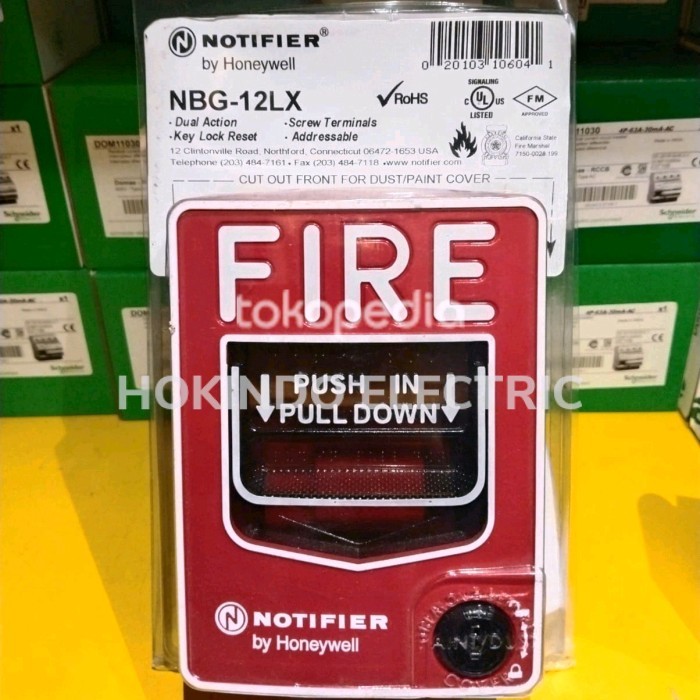 NOTIFIER NBG-12LX ADDRESSABLE MANUAL PULL STATION BY HONEYWELL ORI
