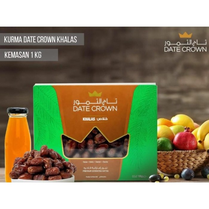 

ATMA Kurma Date Crown Khalas /Date Crown Kholas 1kg Premium Expired Panjang