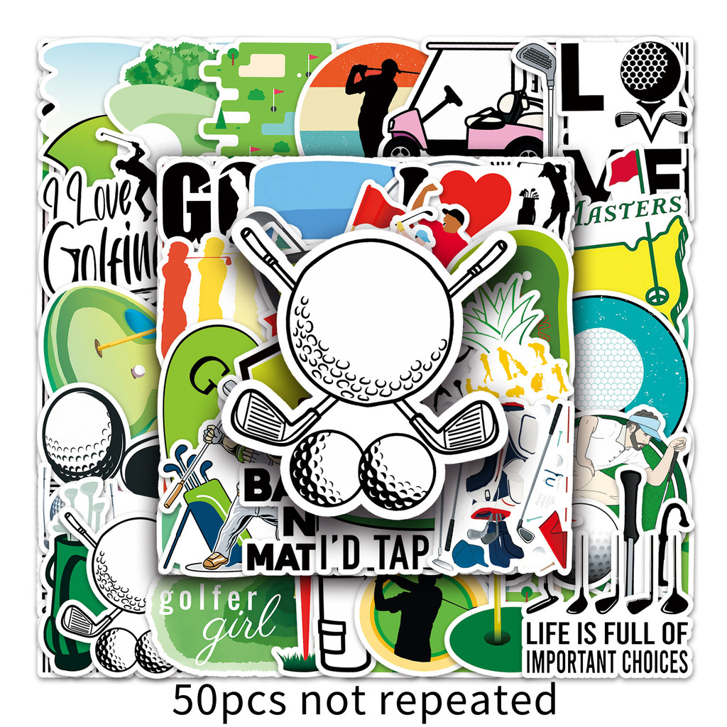 

50PCS Hot Golf Sports Stickers DIY Water Bottle Helmet Skateboard Laptop Motorcycle Graffiti Sticker Decals Kids Toy