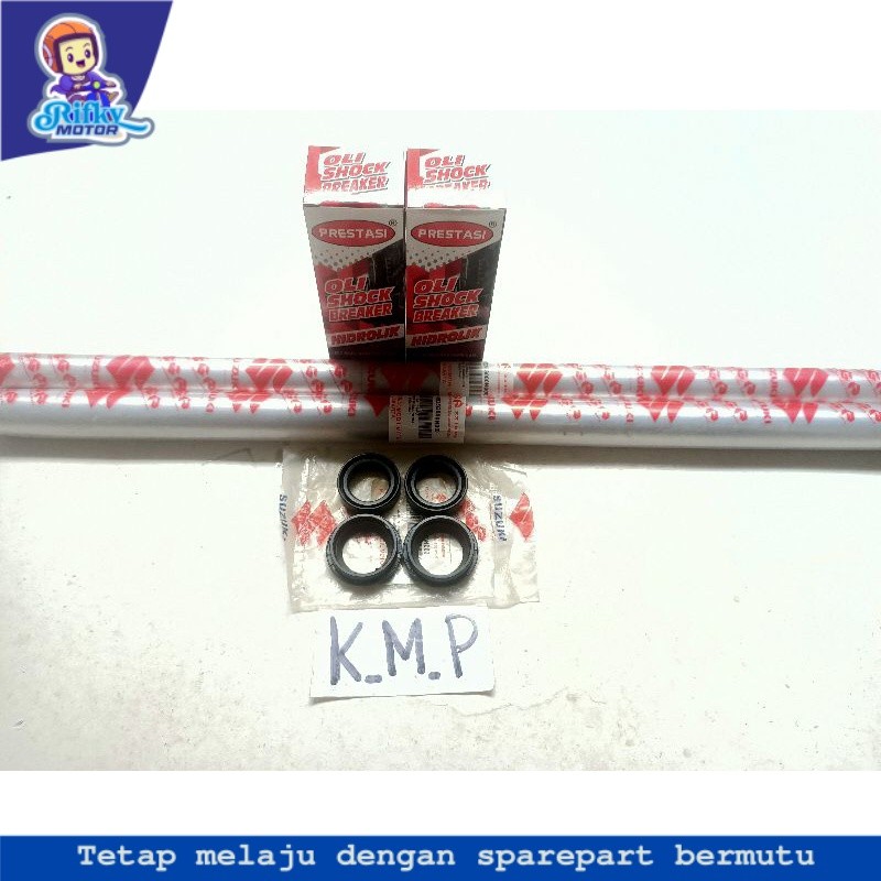 PAKET AS SHOCK OLI SHOCK SIL SOK SIL ABU AS SOK DEPAN SUZUKI SATRIA FU 150 NEW OLD LAMA BARU FU 150