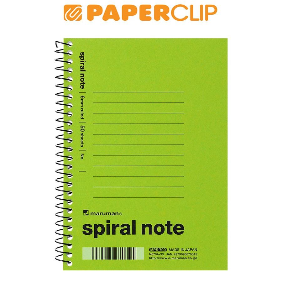 

NOTEBOOK A6 MARUMAN SPIRAL NOTE N670A/B-33 GREEN