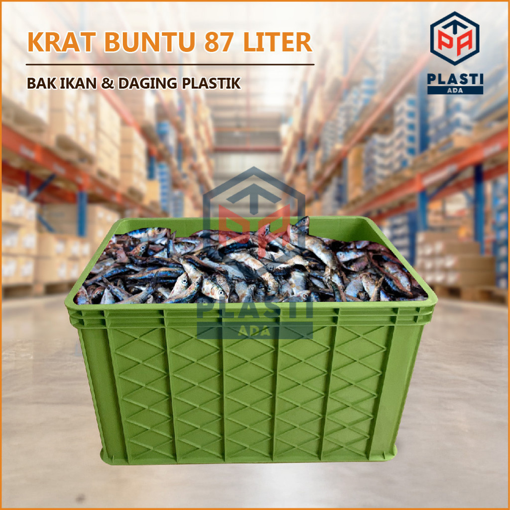 KRAT BUNTU 87 LITER - Bak Ikan Plastik / Container Box Plastik Jumbo / Keranjang Serbaguna