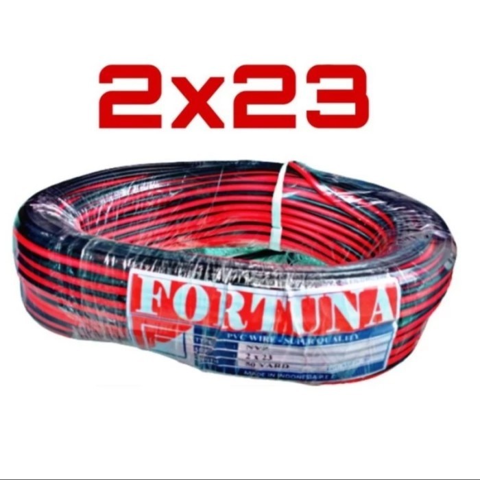 Kabel Merah Hitam 1 Roll 2 x 23