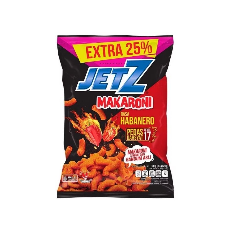 

JETZ makaroni crispy Level 17 rasa HABANERO 100 gram - ABH