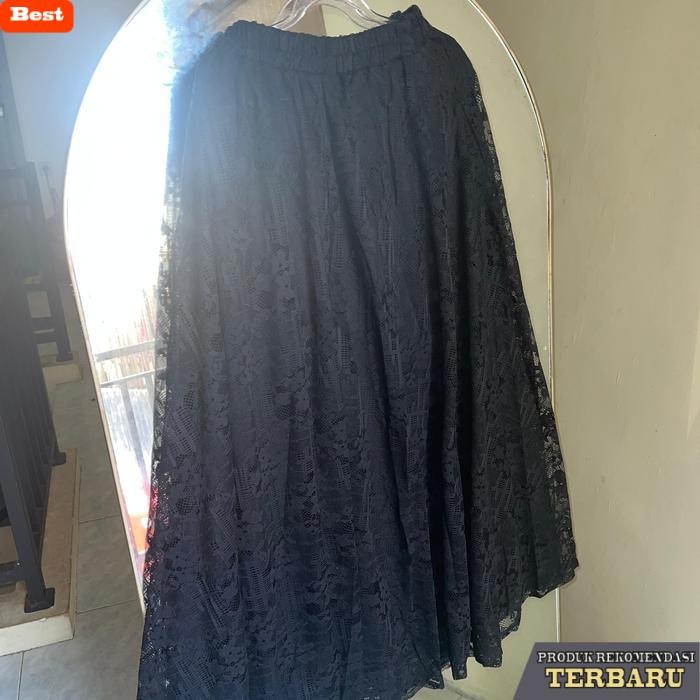 rok wanita kekinian Sashi Rok Brukat Renda Lace Panjang Wanita Import Premium Rok Brokat Brocade Ski
