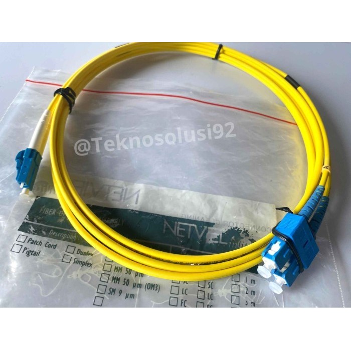 kabel Netviel NVL-DPSM1-SC-LC-002 Patch Cord FO SC-LC Duplex Singlemode 2mtr