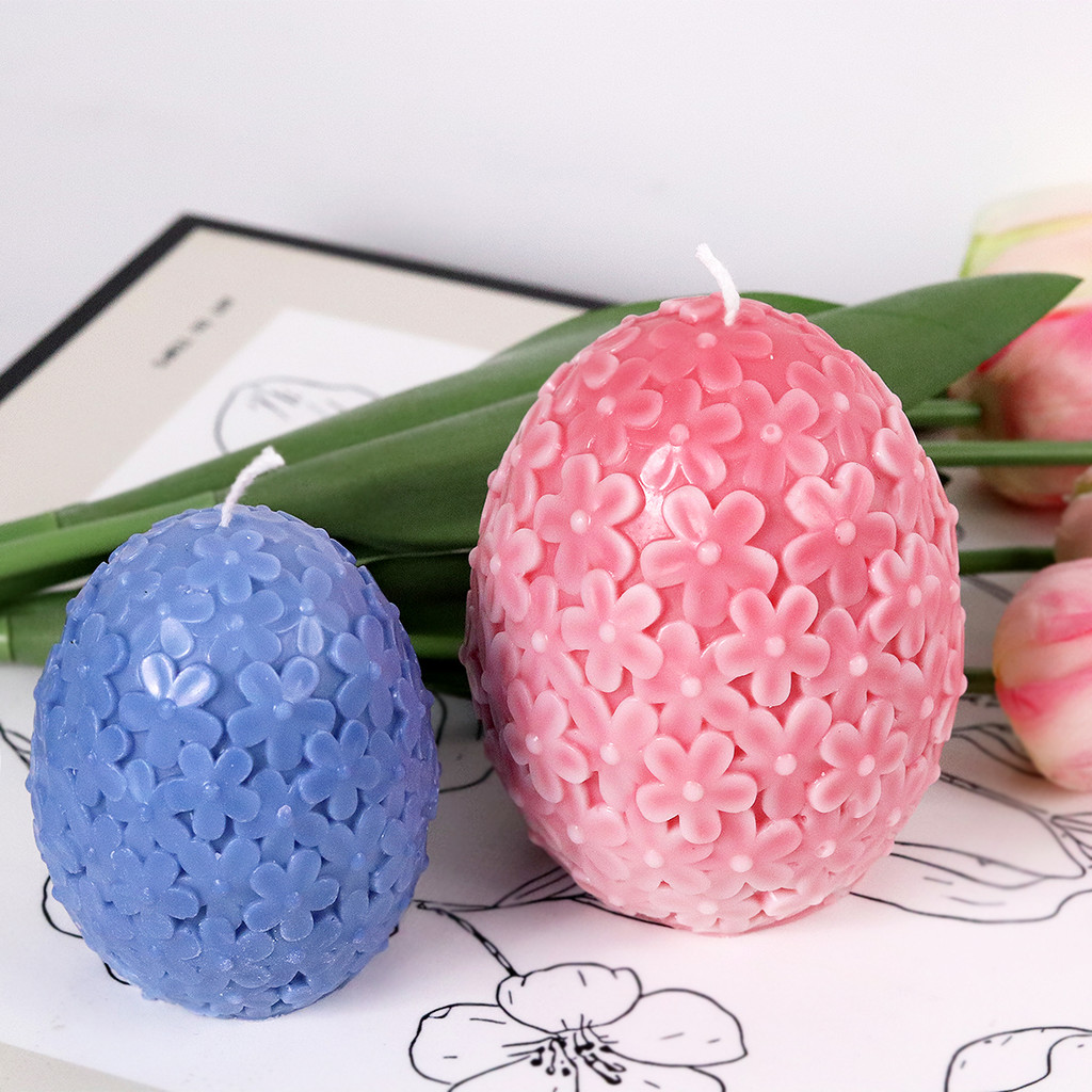 

DIY Carving Flower Egg Silicone Candle Mold Handmade Easter Craft Gifts Creative Scented Candle Plaster Concrete Mold Home Decor