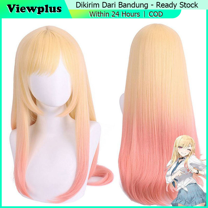 Wig Marin Kitagawa Cosplay My Dress-Up Darling Rambut Palsu Marin Kitagawa