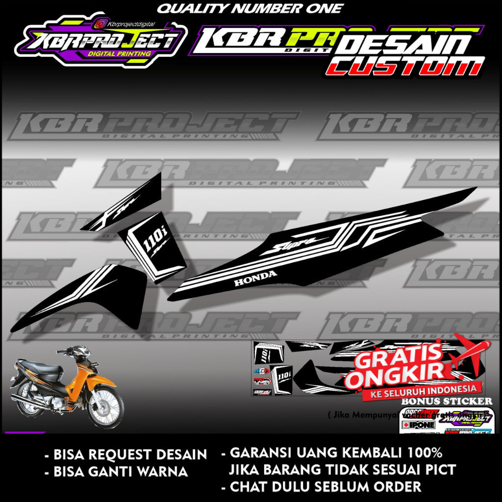 SUPRA FIT NEW STIKER STRIPING PREMIUM MOTOR PREMIUM KEREN LIS VARIASI SUPRA FIT NEW STIKER MOTOR HON