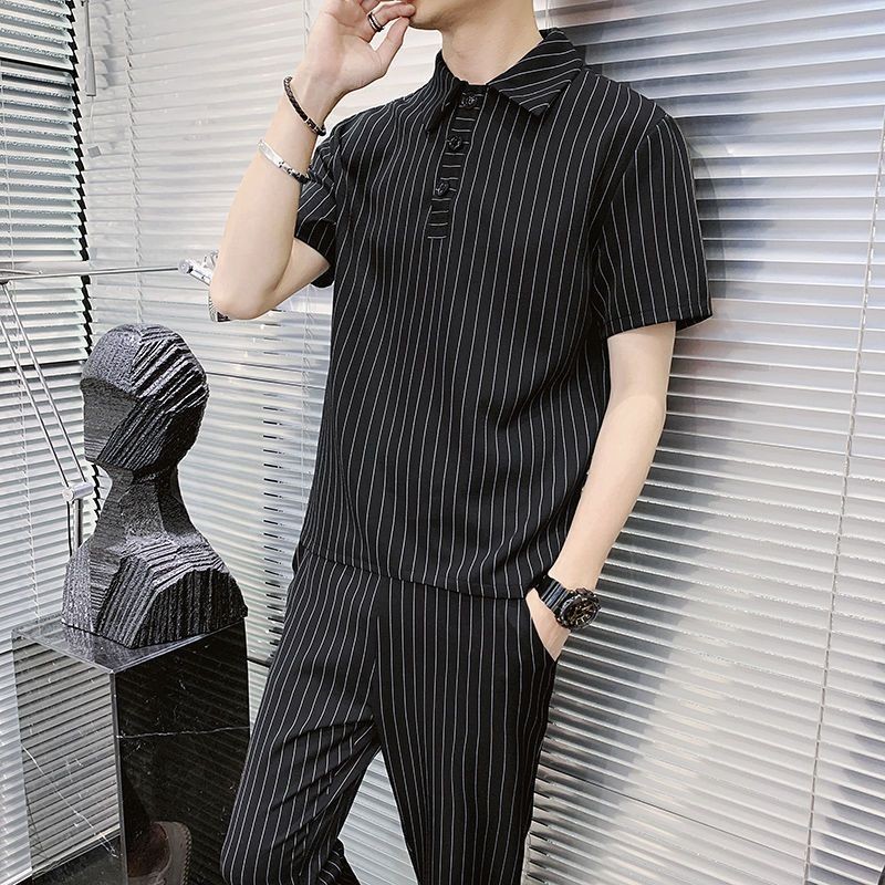 Men's casual slim fit short sleeved T-shirt