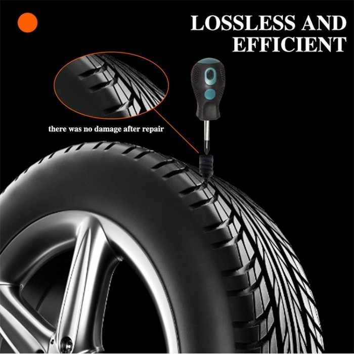 Alat Paku Sekrup Karet Tambal Ban Bocor Motor Mobil Tubeless Kapsul