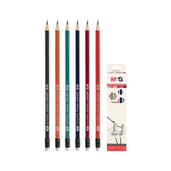 

Pencil M&G Hb 12/Pack W/Eraser / M&G Pensil HB isi 12 Pcs / Pensil Kayu HB M&G Awp30971