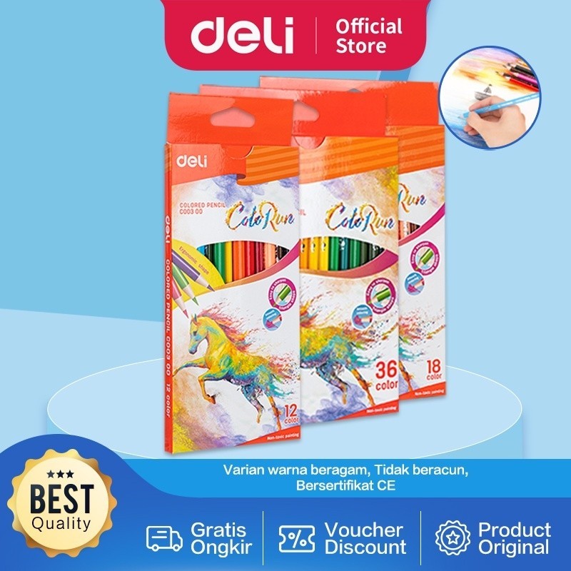 

Colored Pencil / Pensil Warna Deli ColoRun 36 Warna - EC00330
