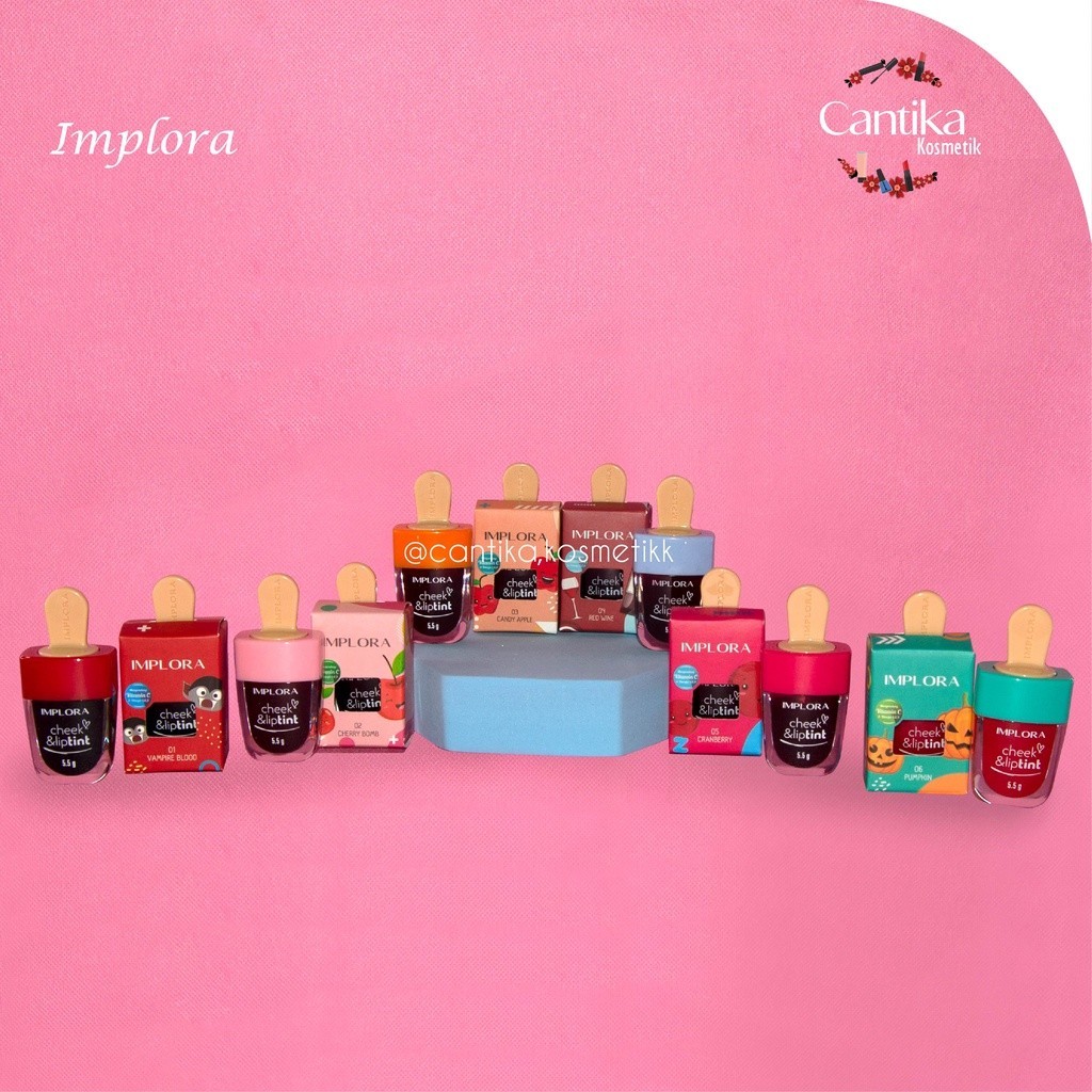 ♥ CANTIKA ♥ IᗰᑭᒪOᖇᗩ IMPLORA Lip tint imut jelly tint ombre lips korea ice cream bentuk imut