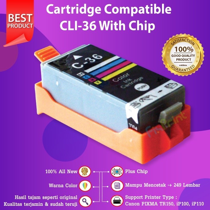 Cartridge Tinta PGI35 PGI-35 PGI 35 Black Canon iP100 iP110 TR150