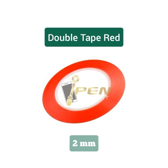 

Double Tape Merah 2 MM Adhesive Perekat Original