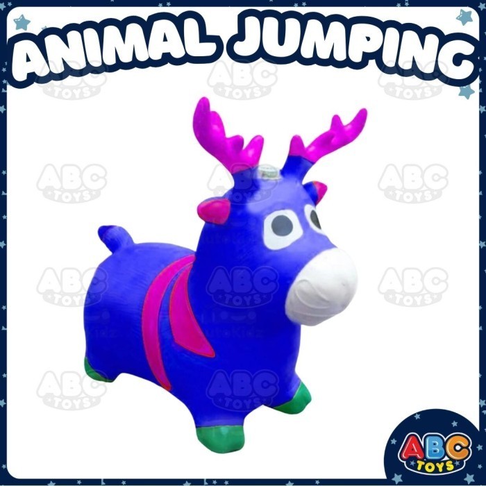 Kuda Kudaan Karet Jumping Animal Mainan Tunggang Anak Genjot Hewan