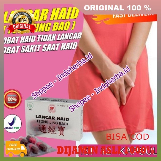 Obat Cina Pelancar Menstruasi Lancar Haid Tong Jing Bao 12 Kapsul BPOM ORIGINAL