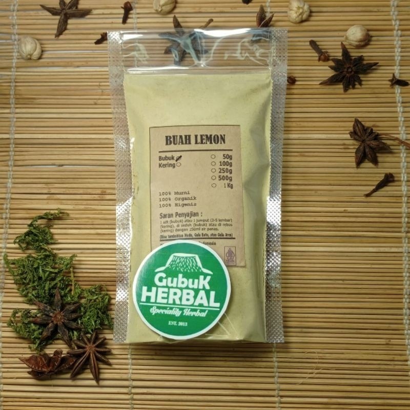 

Bubuk Lemon (citurs lemon) 50g - Bukan Kimia / Organik / Murni / Tanpa Campuran