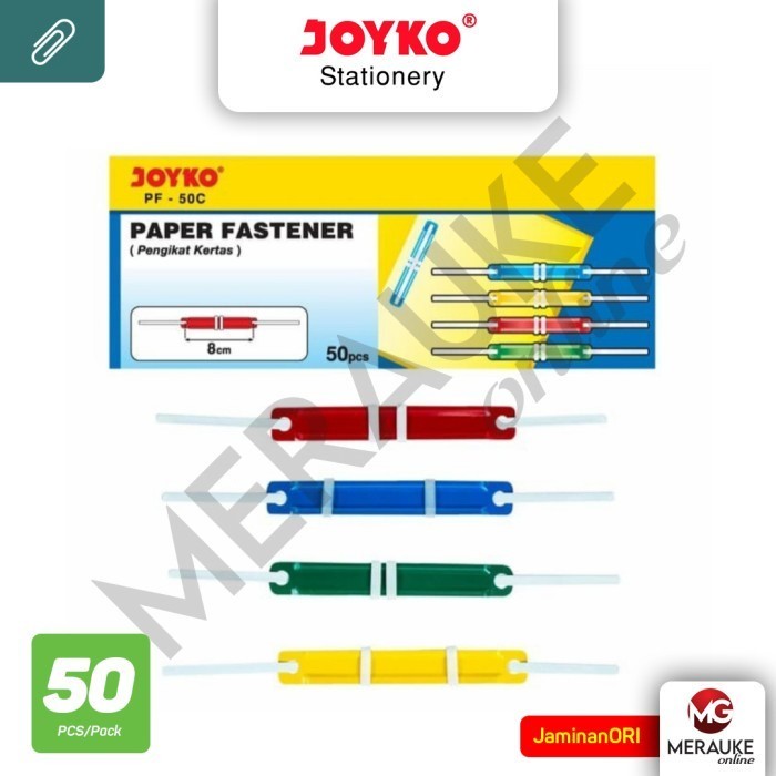 

JOYKO Acco Paper Fastener / Pengikat Kertas PF-50C Warna-warni