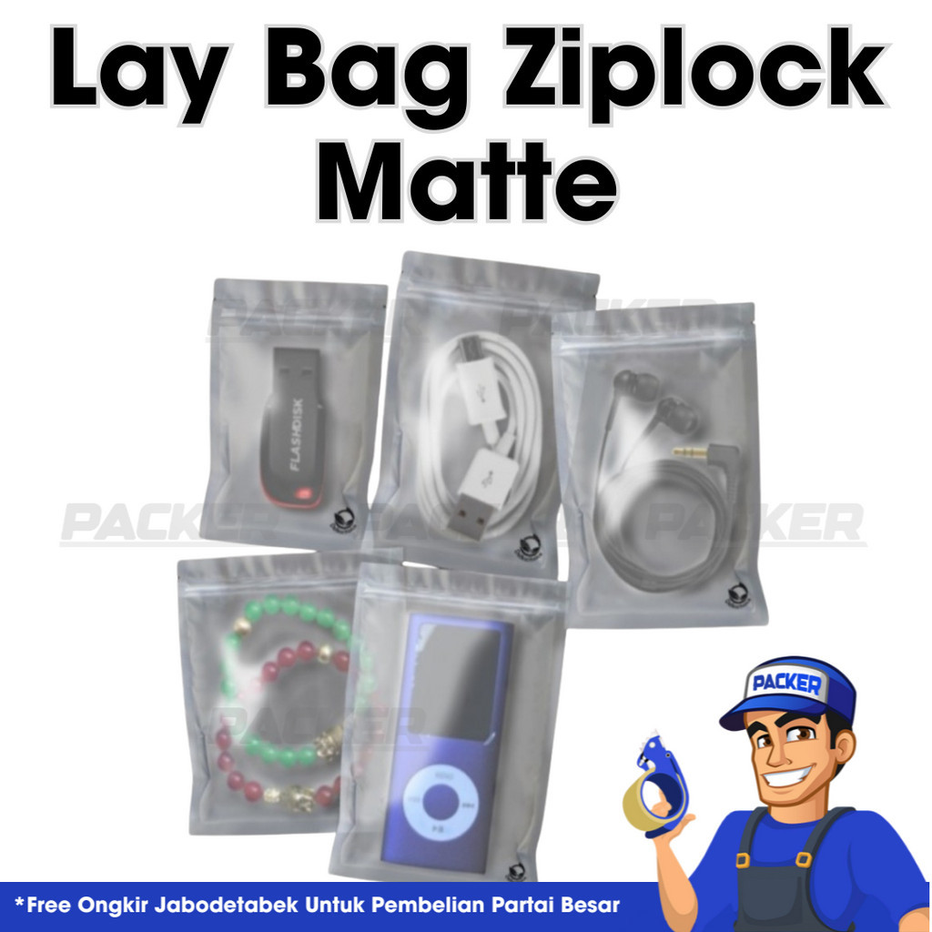 Plastik Klip Kombinasi Aksesoris Lay Bag Ziplock Matte Doff