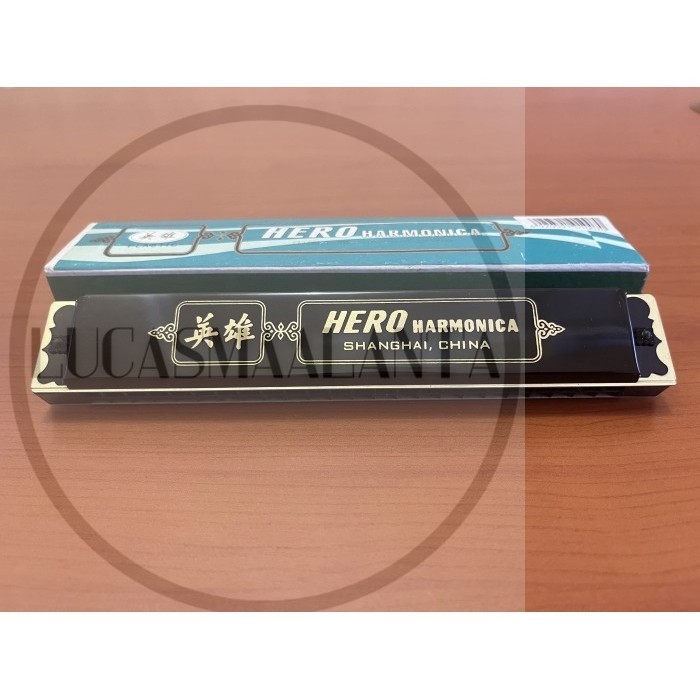 Harmonika / Harmonica Hero / Besar / 24 Hole / 24 Lubang Double hole - Hitam