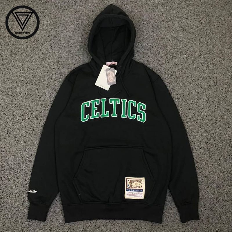 HOODIE CELTICS MITCHELL&NESS PREM QUALITY HARDWOORD AUTHENTIC CLASSIC - JAKET CELTICS BASTON HOODIE 