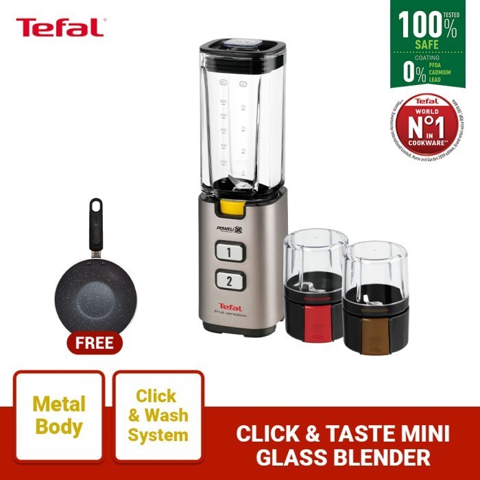 PROMO SPESIAL AWAL BULAN SAMPAI AKHIR BULAN Tefal BL142A42 Click & Taste Mini Glass Blender Blender 