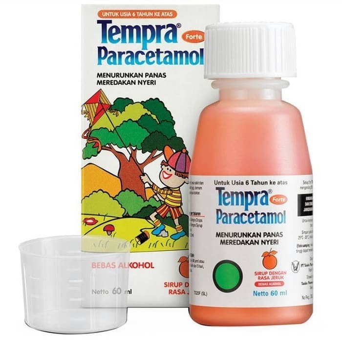 Tempra Forte Sirup 60 ml / Parasetamol / Obat Demam / Nyeri bayi& anak