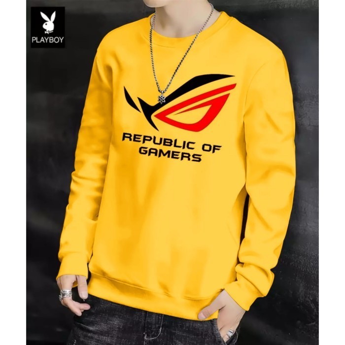 Baju Pria Long T-shirt ROG - Mustard