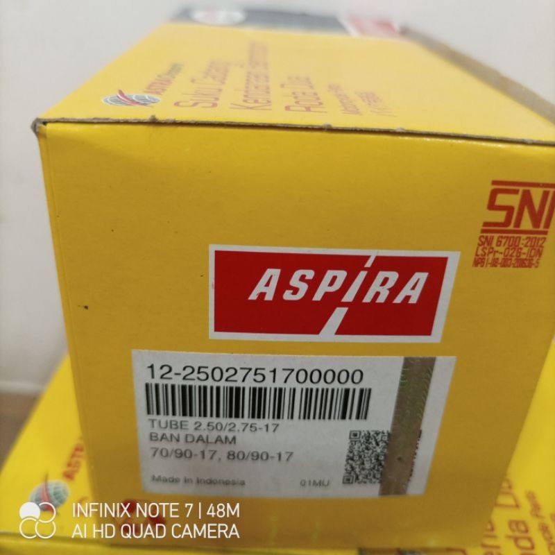 ban dalam 250/275-17 aspira velg 17