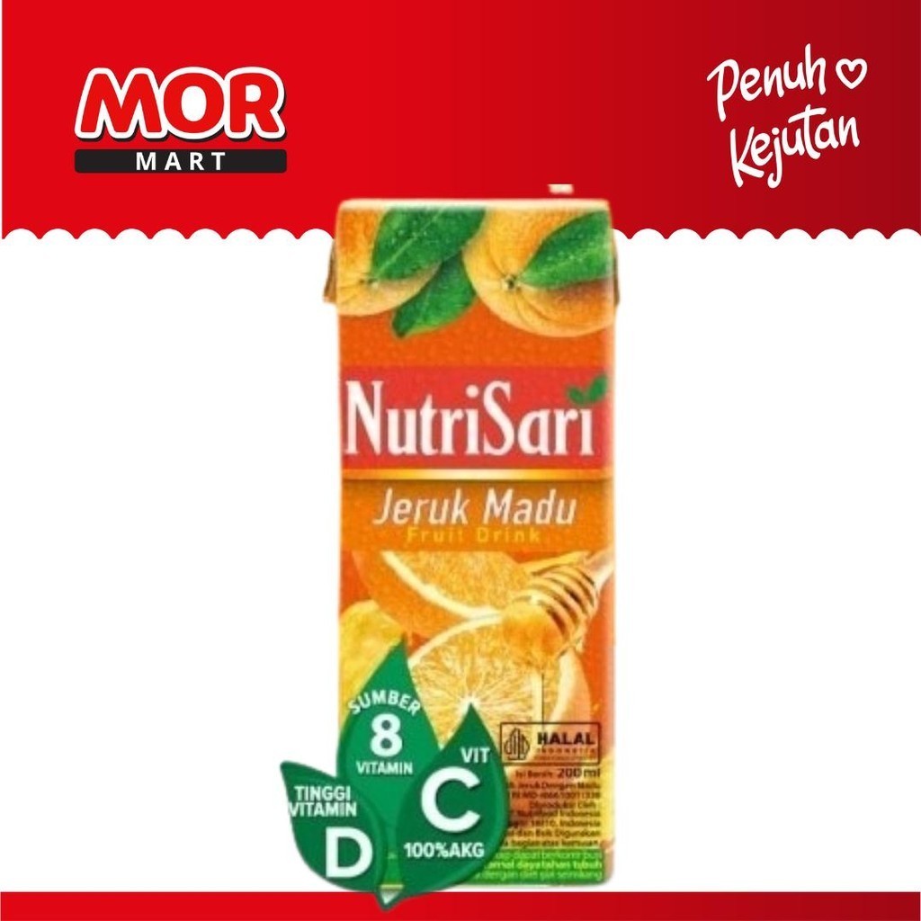 

NUTRISARI Rasa Jeruk Madu Minuman Kemasan Siap Minum 200ml