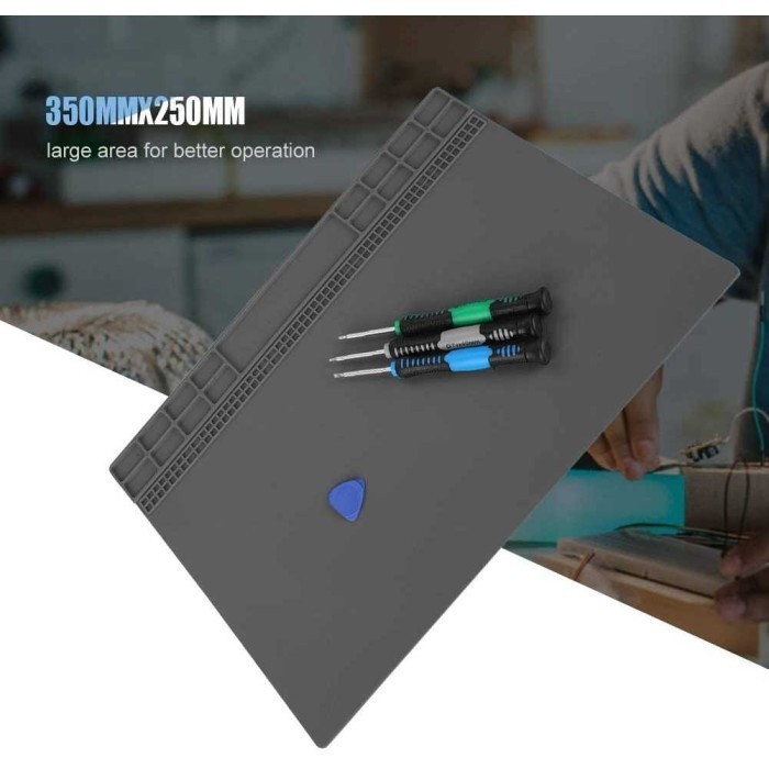 

KGRD Alas Matras Solder Silikon Soldering Mat Heat Resistant B4ES6G