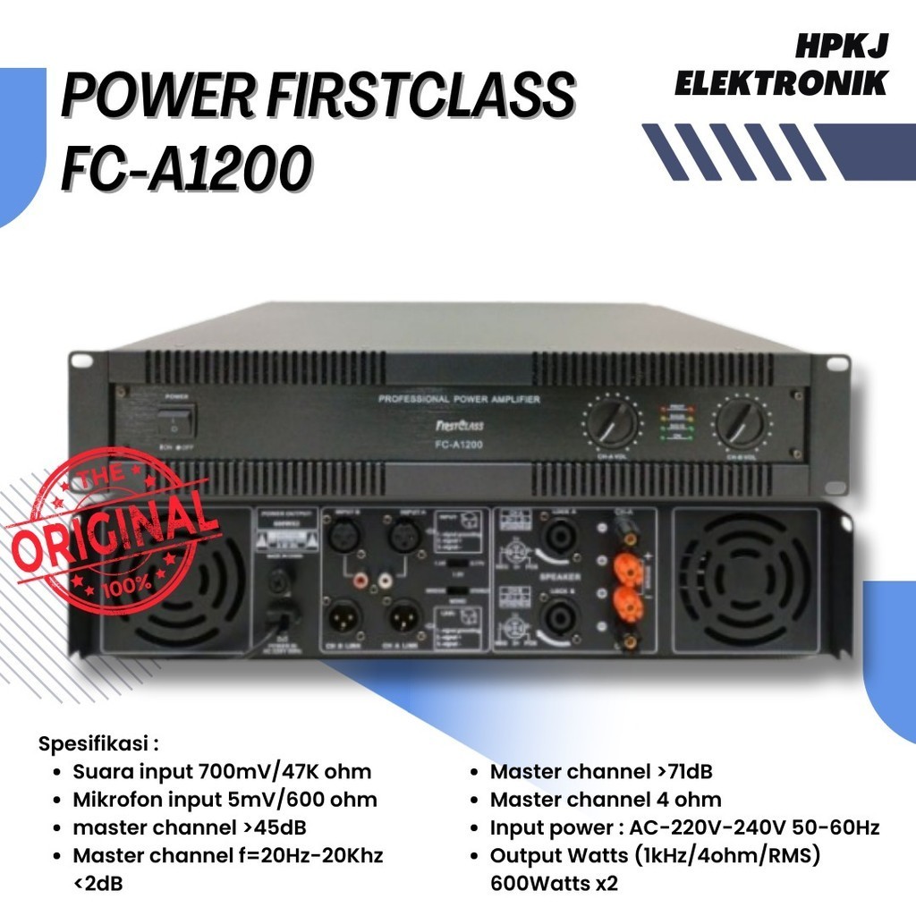 POWER AMPLIFIER FC-A1200 FIRSTCLASS FCA1200 FCA 1200