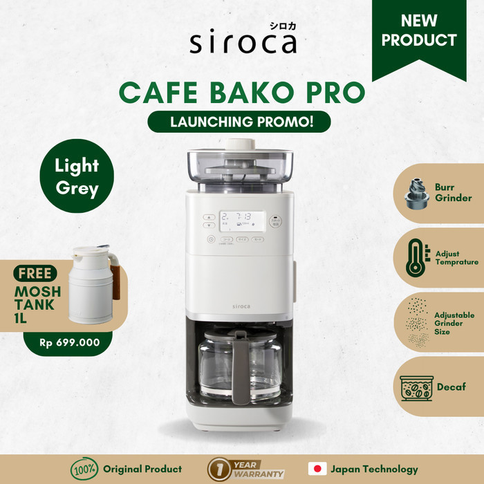 New Siroca Cafe Bako Pro Fully automatic coffee Maker - Light Grey - Bako Pro