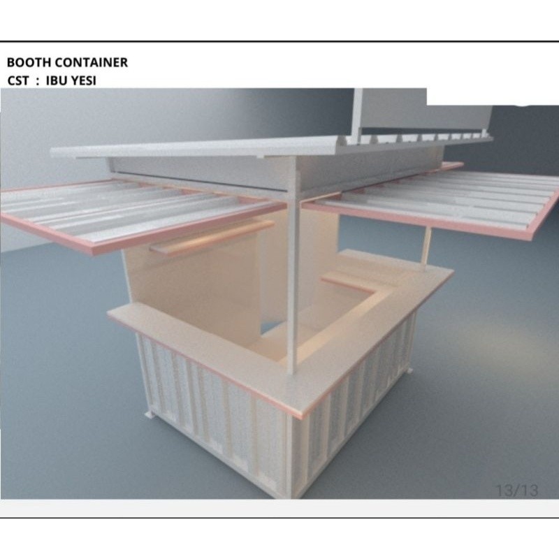 

FROMO SLE SPESIAL booth countainer jualan 200x150x200
