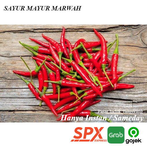 

Cabe Keriting Merah 100 Gram - Cabai Pedas Segar Pasar Induk