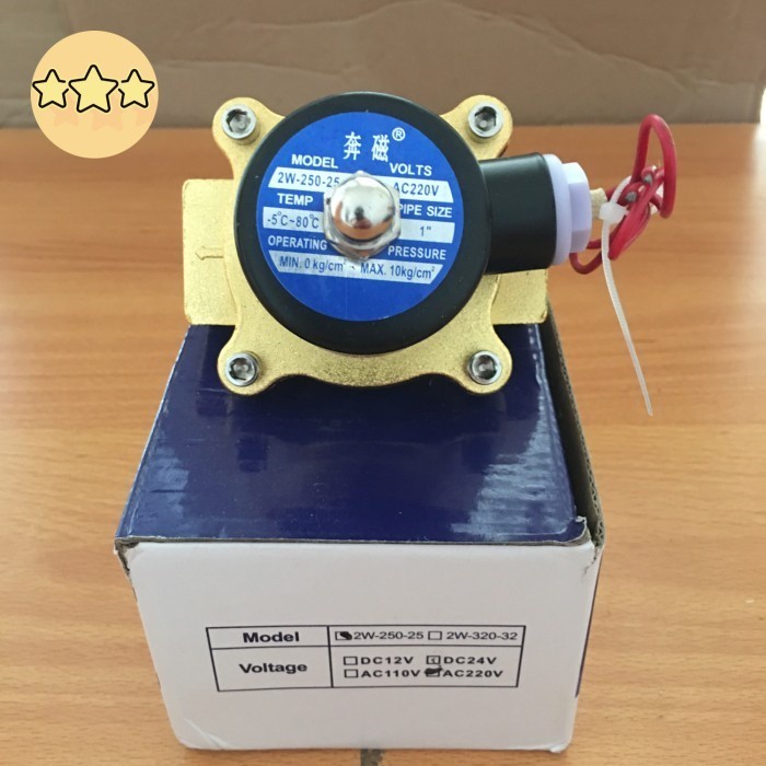 Mey SOLENOID VALVE 2W-250-25 220V 1 INC KRAN WATER DN25 2W 250 25 UW-25 1"