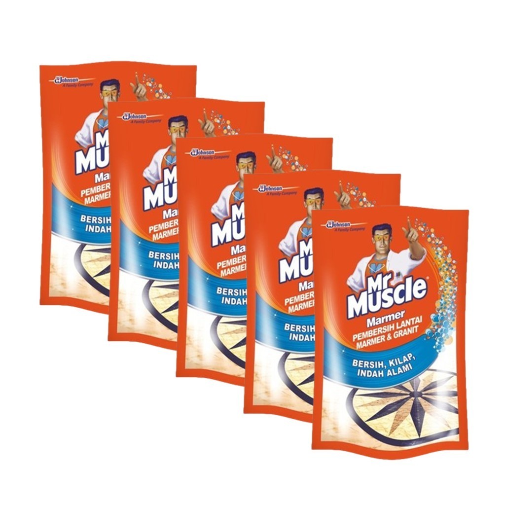 Mr. Muscle Marmer Pembersih Lantai Marmer & Granit Pouch 720 ml x5